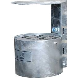 Wall mounted ashtray, capacity 4 l, HxÃ 290 x 200 mm, hot dip galvanised